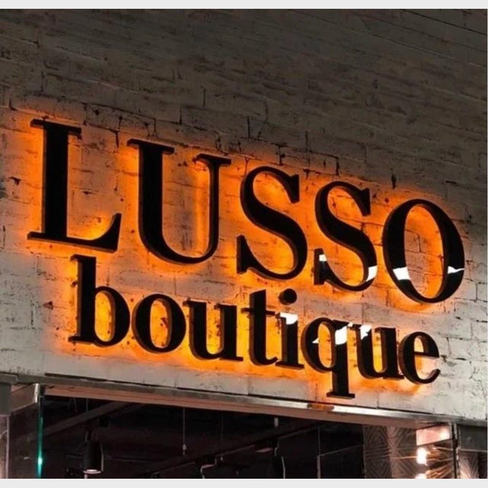 Lusso Boutique 3D Backlit Channel Letters Led Light Sign - Shineneon