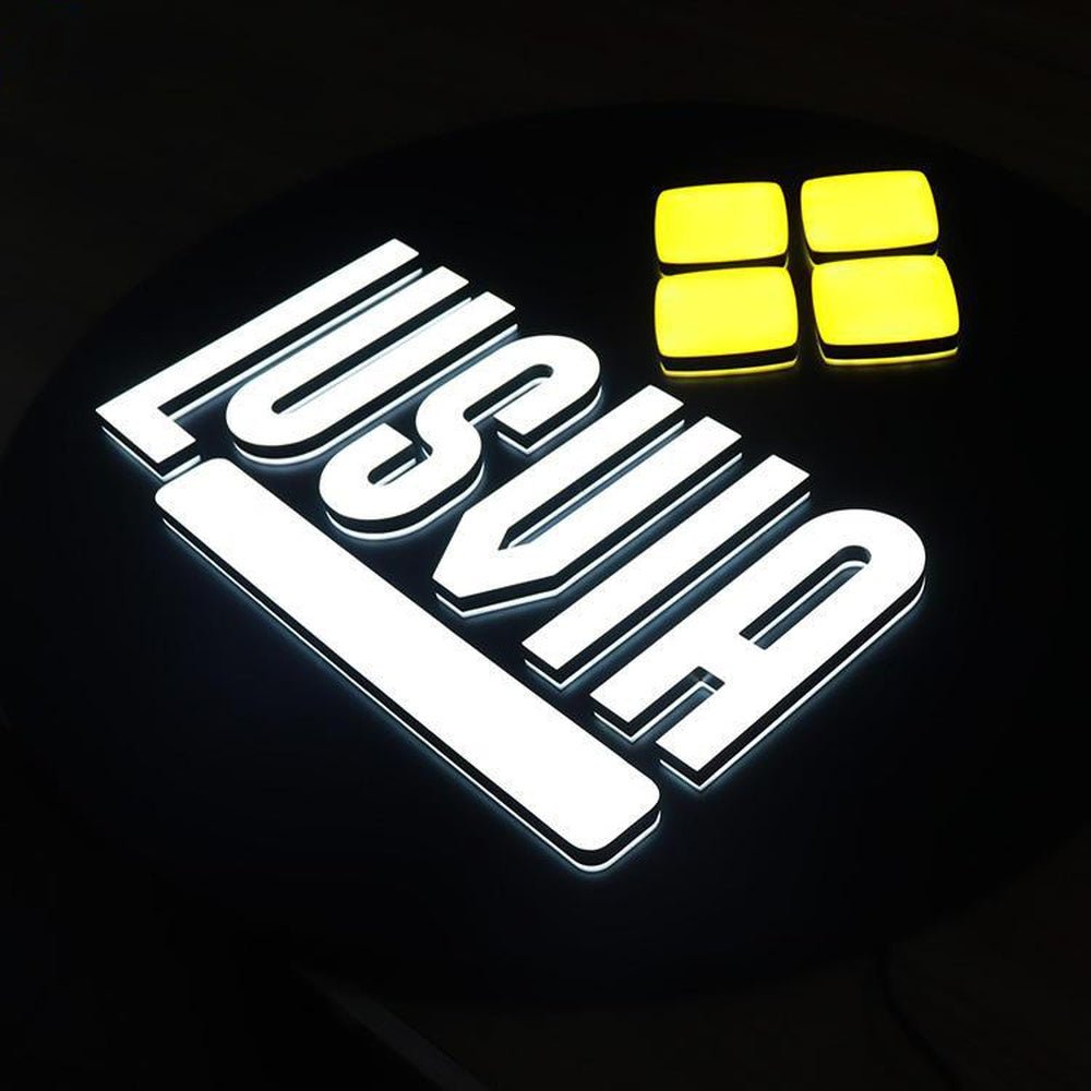 Lusuia With Logo 3D Frontlit Letters Metal Led Sign - Shineneon