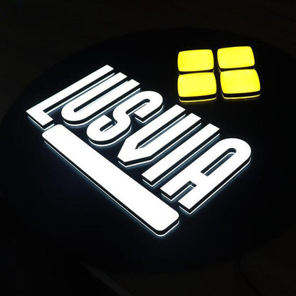 Lusuia With Logo 3D Frontlit Letters Metal Led Sign - Shineneon