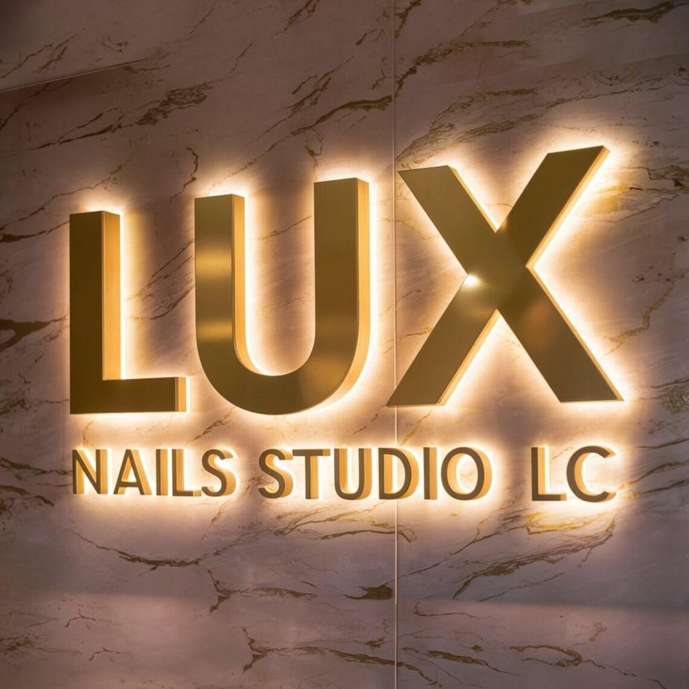 Lux Nails Studio Lc 3D Backlit Letters Aluminum Metal Led Sign - Shineneon