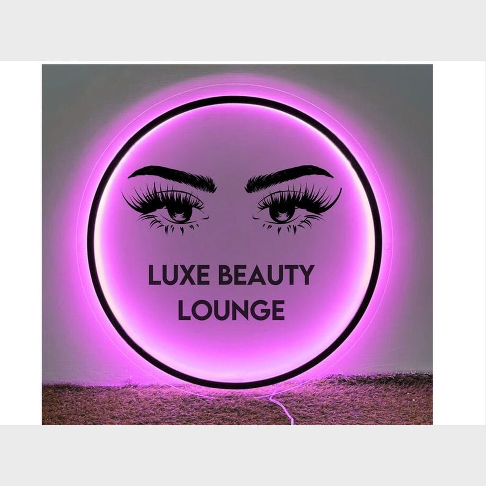 Luxe Beauty Lounge Acrylic Business Logo Sign - Shineneon