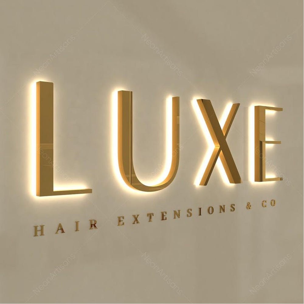 Luxe Hair Extensions 3D Backlit Channel Letters Led Light Sign - Shineneon
