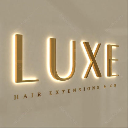 Luxe Hair Extensions 3D Backlit Channel Letters Led Light Sign - Shineneon
