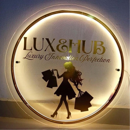 Luxehub Perfection Acrylic Business Logo Sign - Shineneon