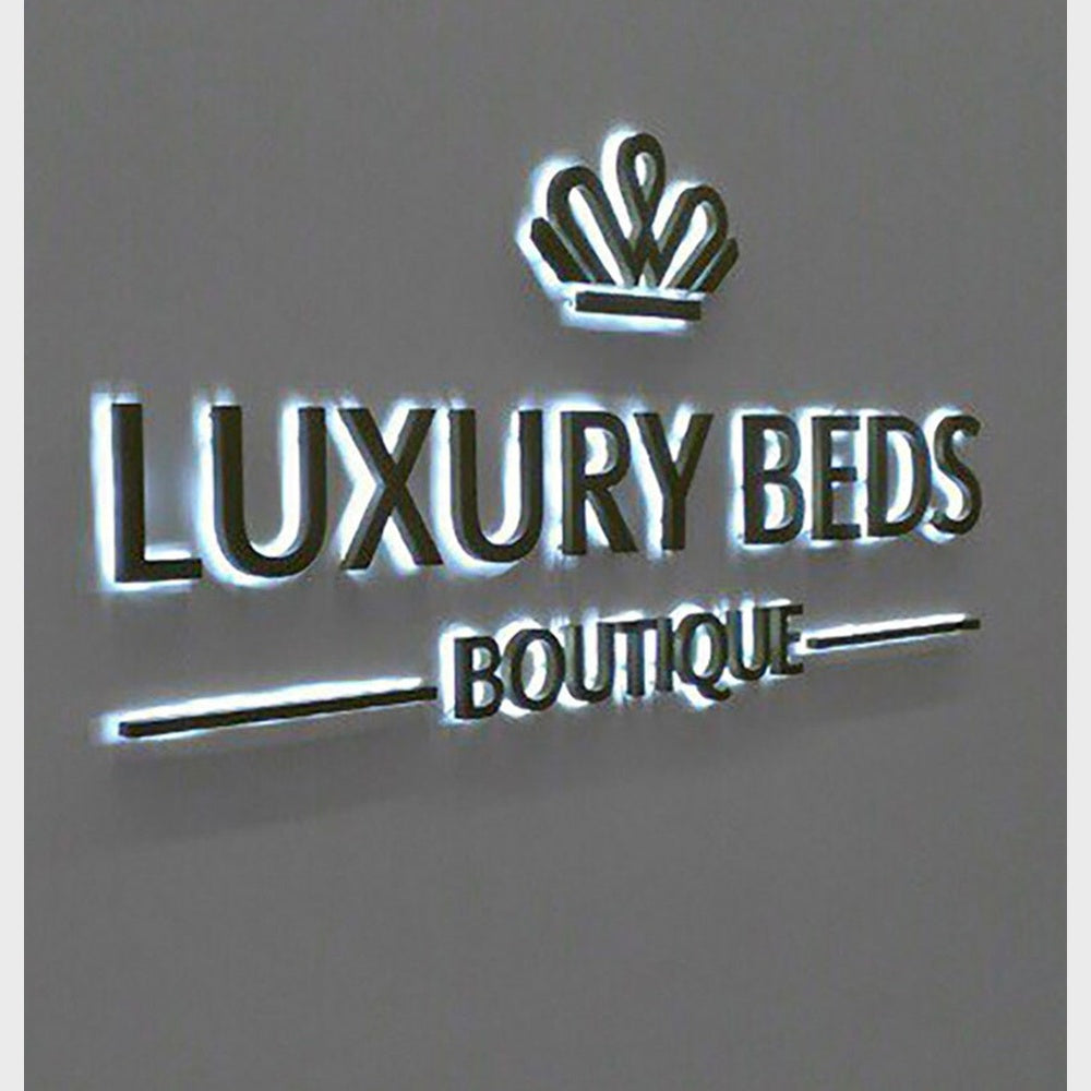 Luxury Beds Boutique 3D Backlit Channel Letters Led Light Sign