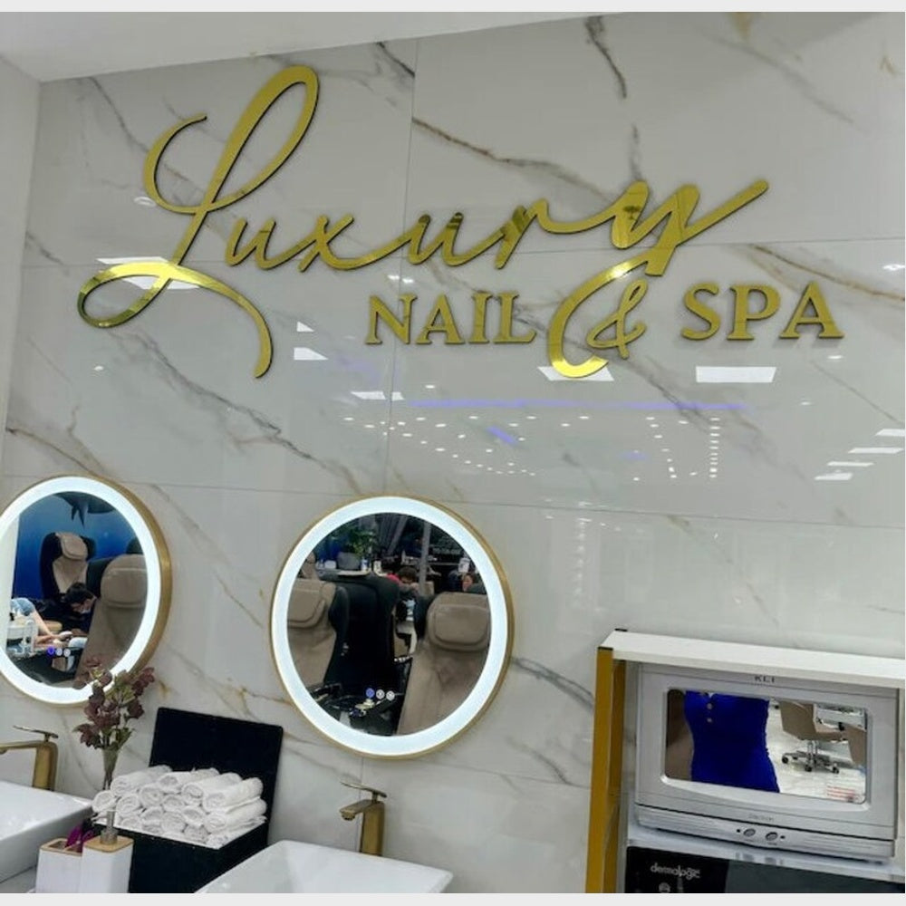 Luxury Nail Spa Stainless Steel Metal 3d Sign