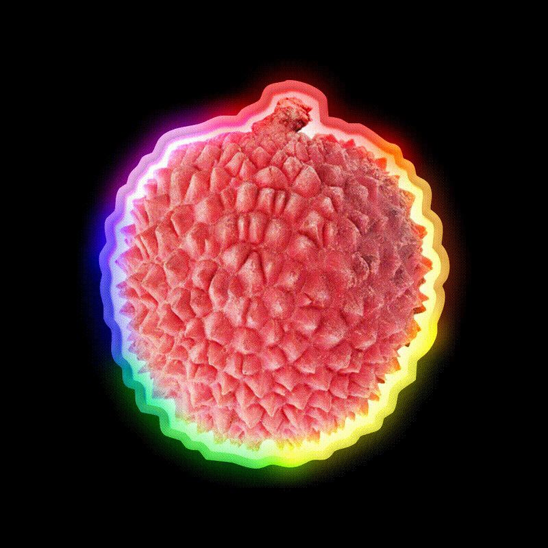 Lychee Fruit Led Neon Sign Chinese Food Rgb Color