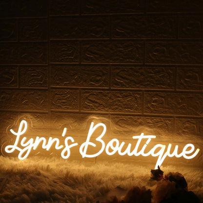 Lynns Boutique Yellow Led Neon Sign - Shineneon