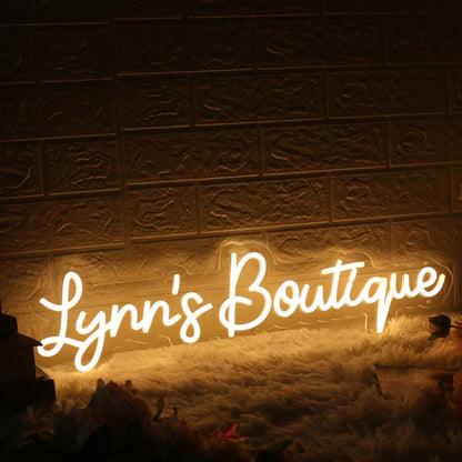 Lynns Boutique Yellow Led Neon Sign - Shineneon