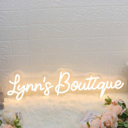 Lynns Boutique Yellow Led Neon Sign - Shineneon