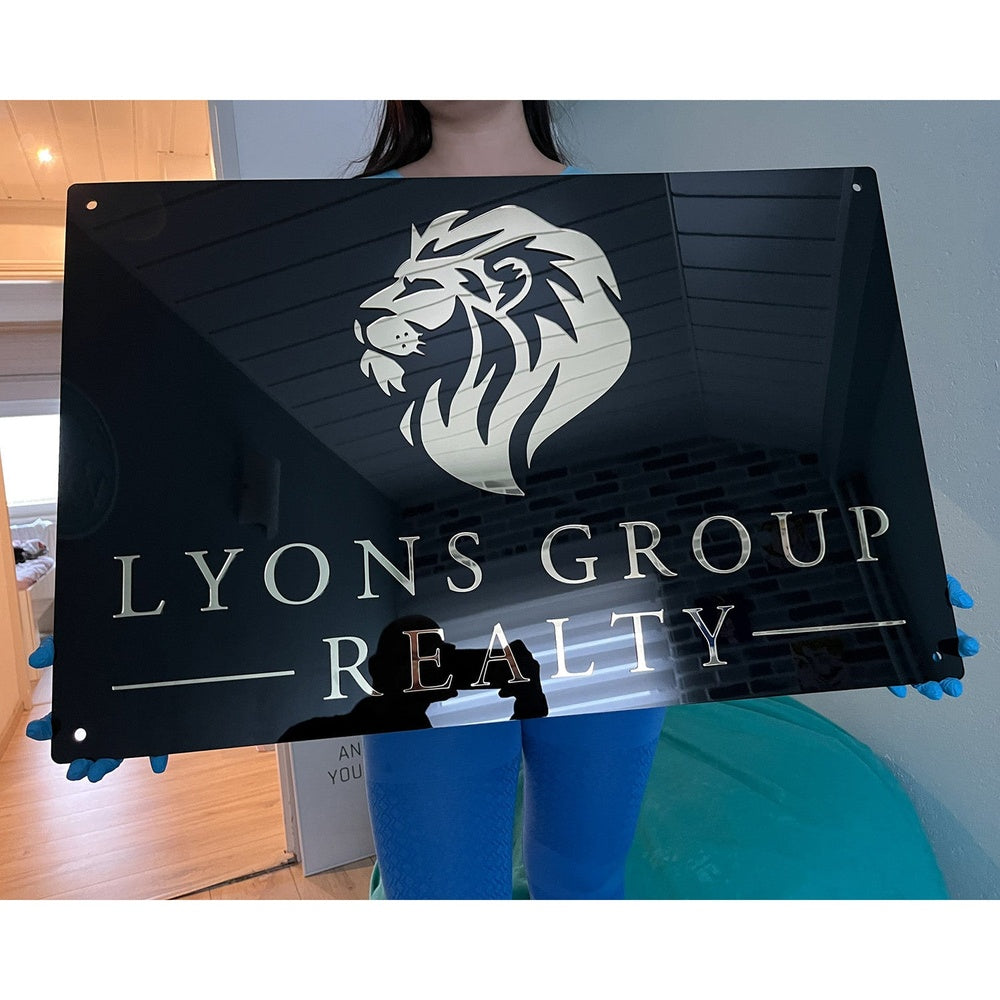 Lyons Group Realty Acrylic Business Logo Sign