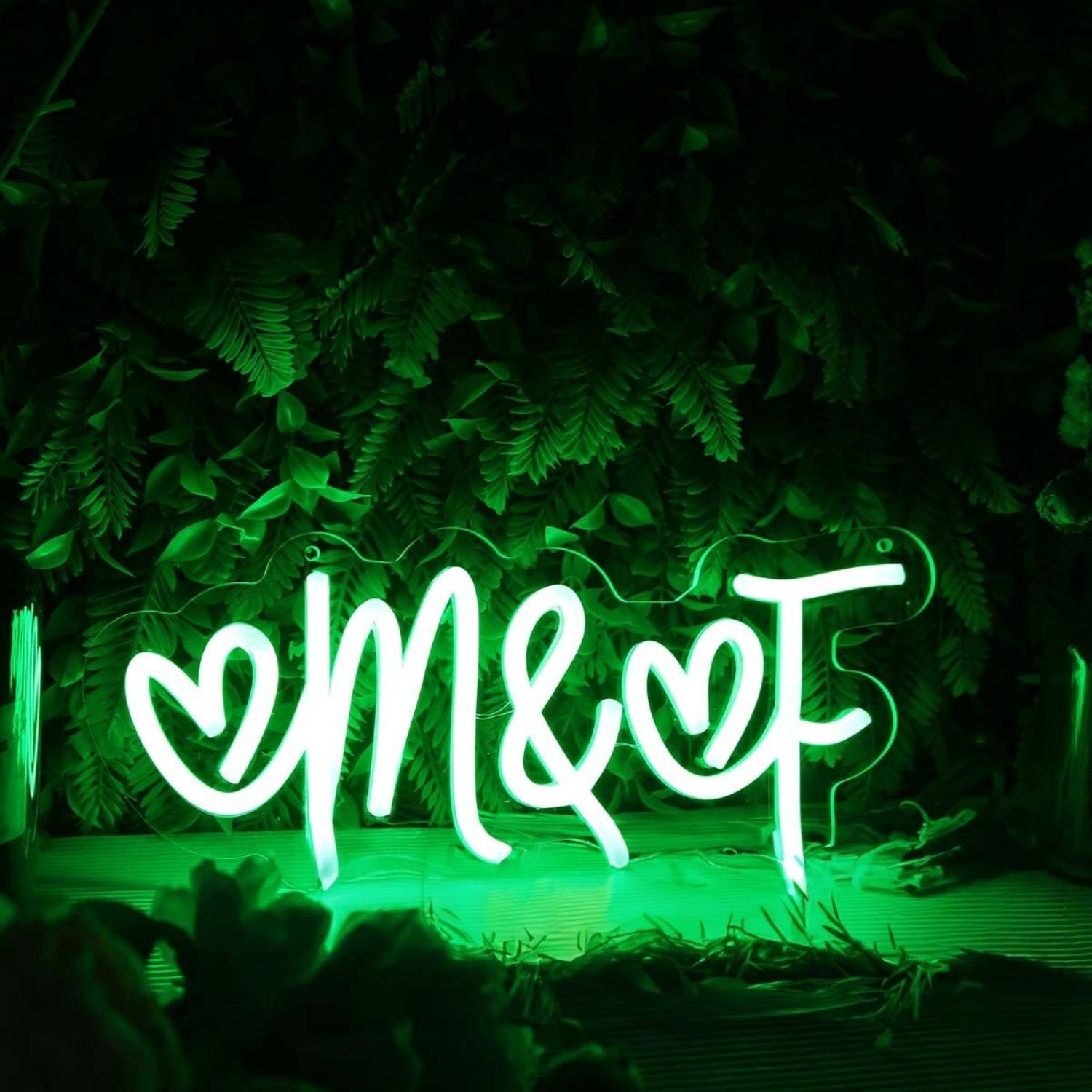 M And F Green Led Neon Sign - Shineneon