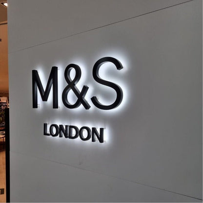 M And S London 3D Backlit Channel Letters Led Light Sign - Shineneon