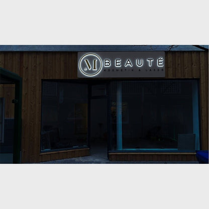 M Beaute With Logo 3D Backlit Channel Letters Led Light Sign - Shineneon