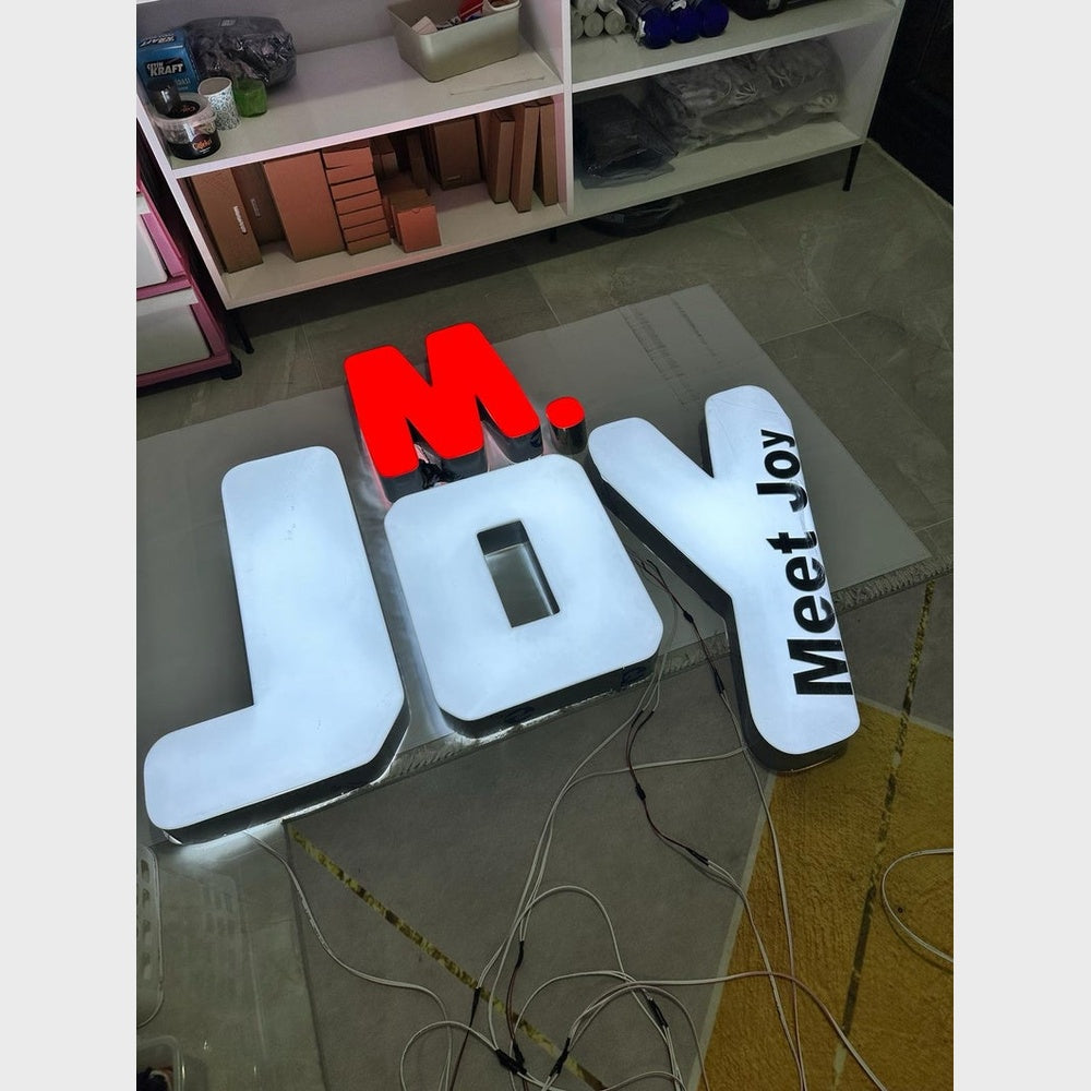 M Joy 3D Frontlit Channel Letters Led Light Sign