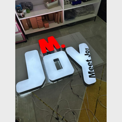 M Joy 3D Frontlit Channel Letters Led Light Sign