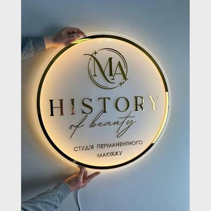 Ma History Acrylic Business Logo Sign - Shineneon