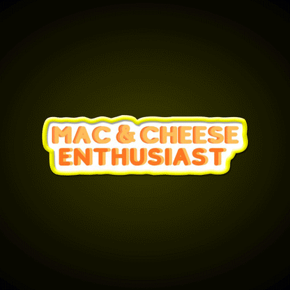 Mac And Cheese Enthusiast Snack Food Led Neon Sign Rgb Color - Custom LED neon sign front view