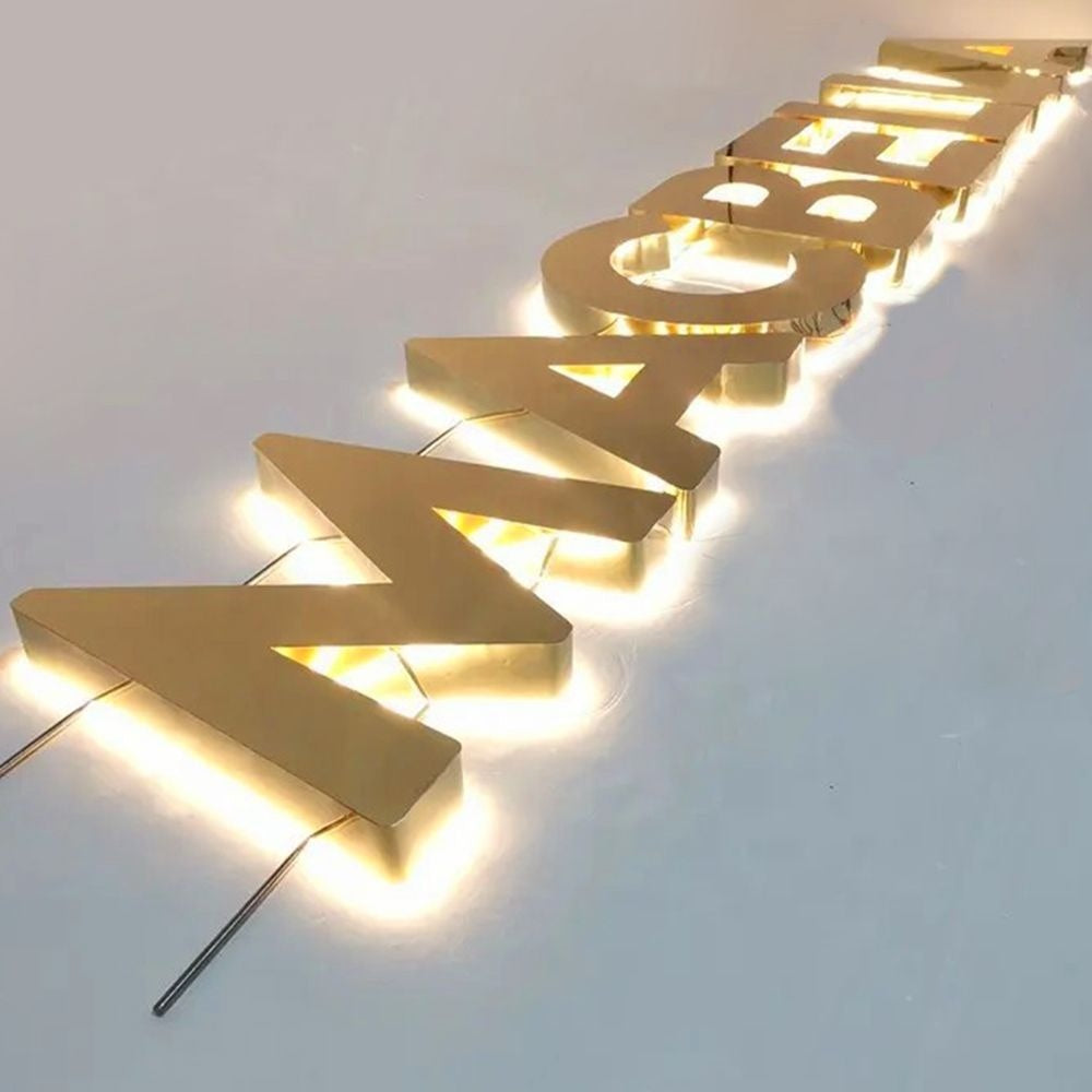Macbella 3D Backlit Channel Letters Led Light Sign