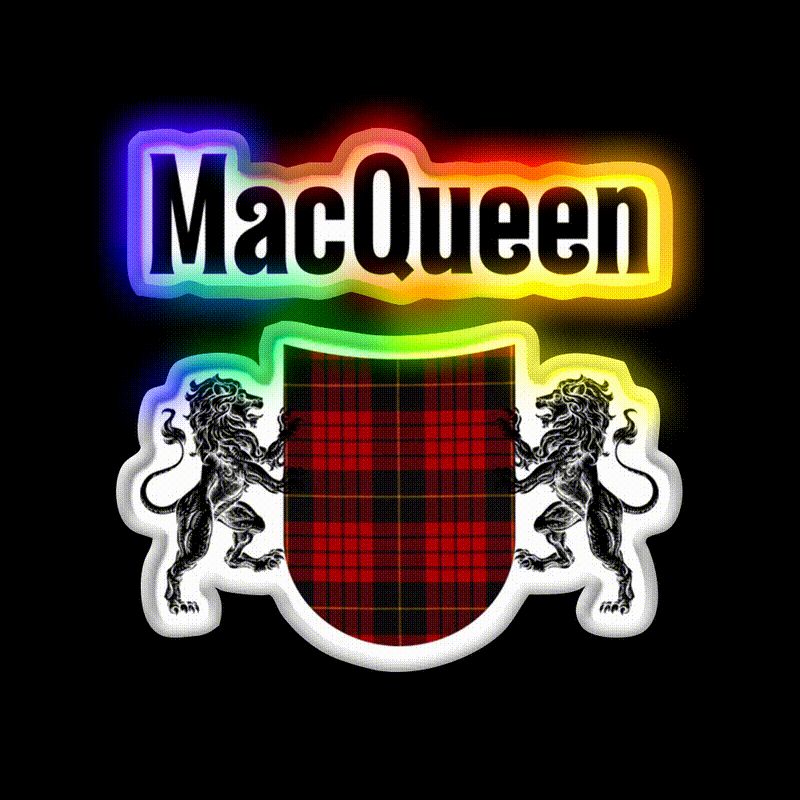 Macqueen Clan Scottish Name Whiskey Drink Bar Led Neon Sign Rgb Color