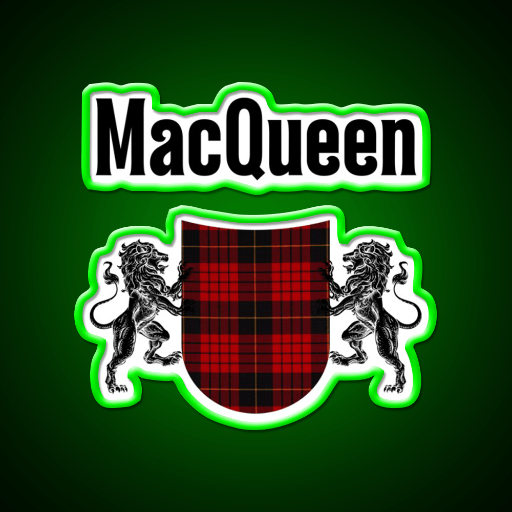Macqueen Clan Scottish Name Whiskey Drink Bar Led Neon Sign Rgb Color - Shineneon