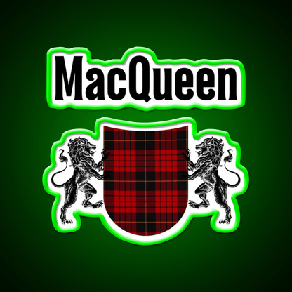 Macqueen Clan Scottish Name Whiskey Drink Bar Led Neon Sign Rgb Color - Shineneon