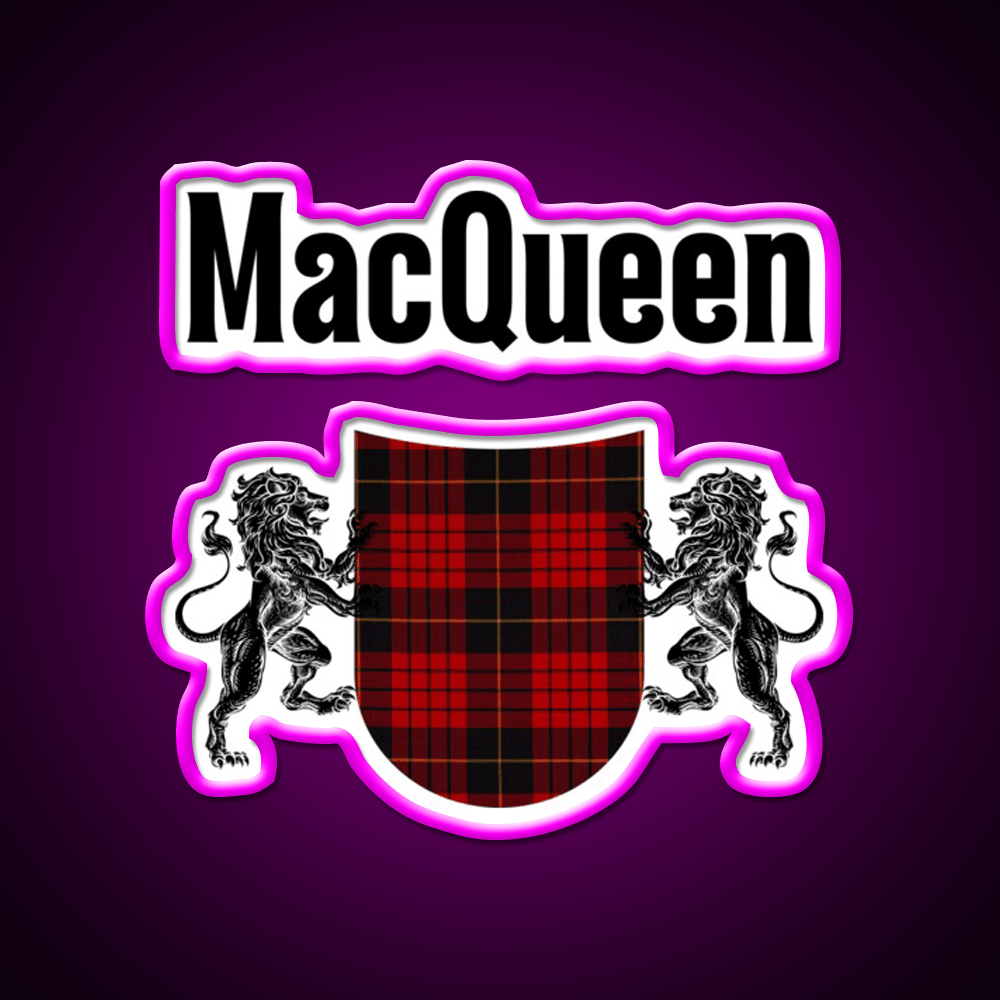 Macqueen Clan Scottish Name Whiskey Drink Bar Led Neon Sign Rgb Color - Shineneon