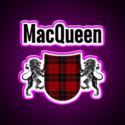 Macqueen Clan Scottish Name Whiskey Drink Bar Led Neon Sign Rgb Color - Shineneon