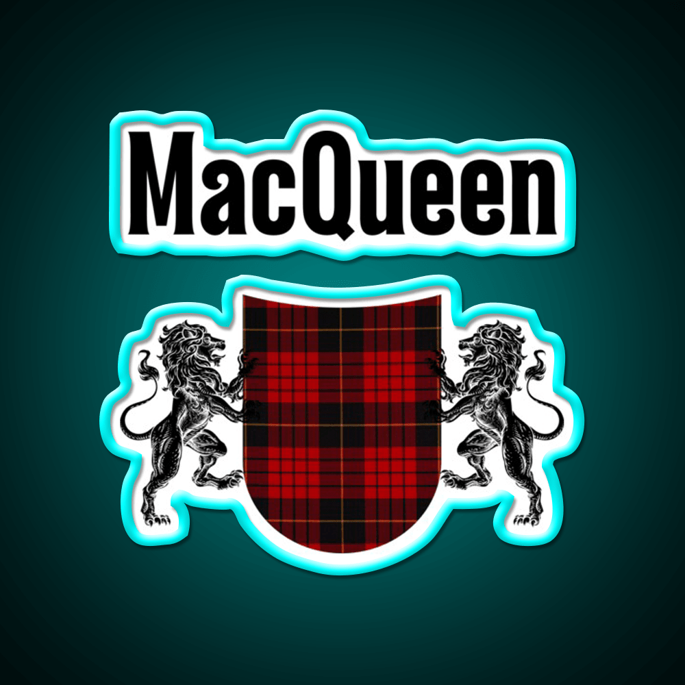 Macqueen Clan Scottish Name Whiskey Drink Bar Led Neon Sign Rgb Color - Shineneon
