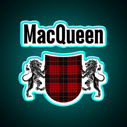 Macqueen Clan Scottish Name Whiskey Drink Bar Led Neon Sign Rgb Color - Shineneon