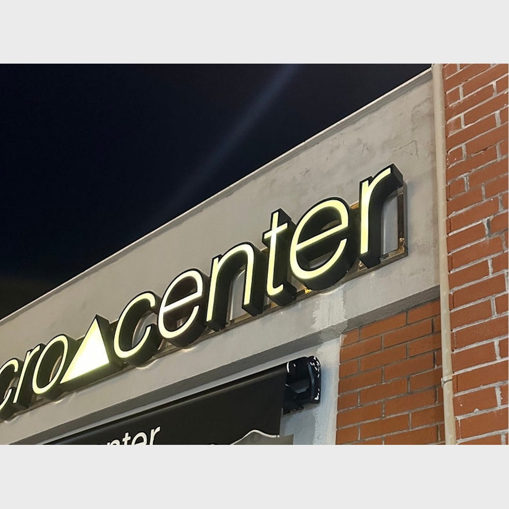 Macro Center 3D Frontlit Channel Letters Led Light Sign