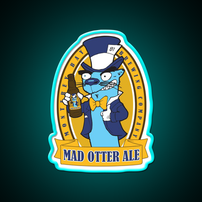 Mad Otter Ale Beer Bar Decor Led Neon Sign Rgb Color - Size and dimension reference