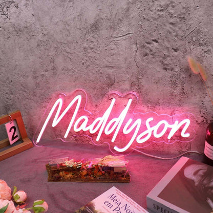 Maddyson Red Name Led Neon Sign - Shineneon