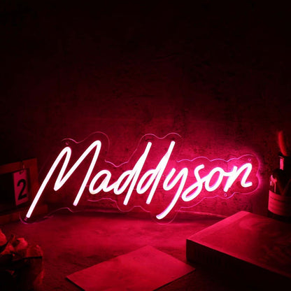 Maddyson Red Name Led Neon Sign - Shineneon