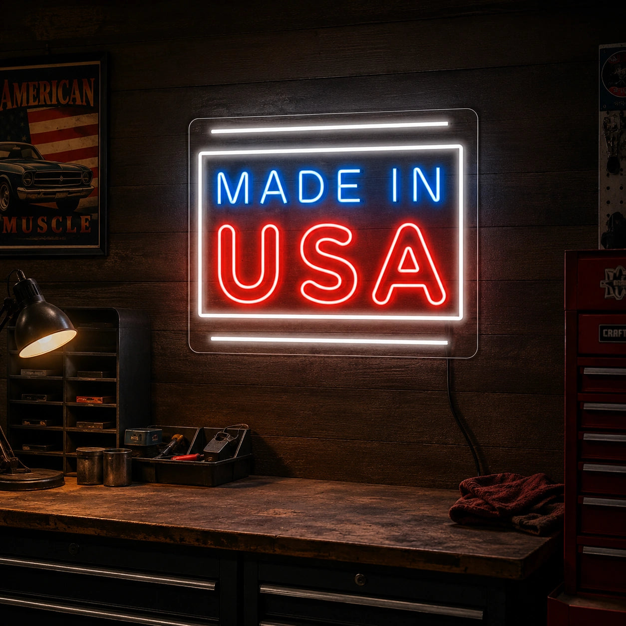 Made In USA LED Neon Sign size image