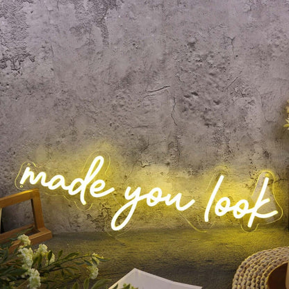 Made You Look Yellow Led Neon Sign - Shineneon
