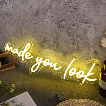 Made You Look Yellow Led Neon Sign - Shineneon