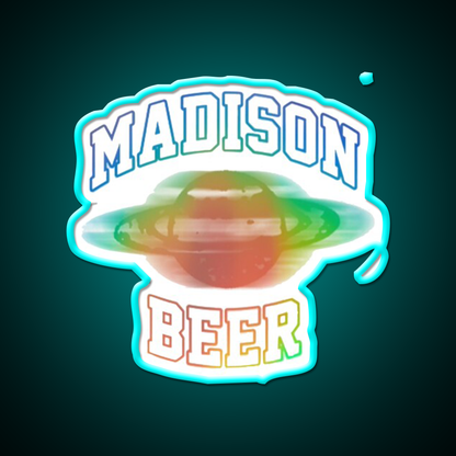 Madison Beer Light Beer Bar Decor Led Neon Sign Rgb Color - Size and dimension reference