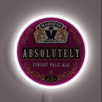Madness Beer Merch Rgb Led Neon Sign - Custom LED neon sign front view