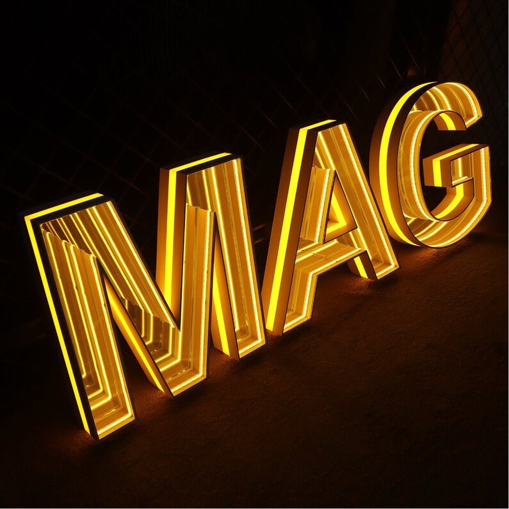 Mag 3d Infinity Mirror Track Letters Led Light Sign - Shineneon