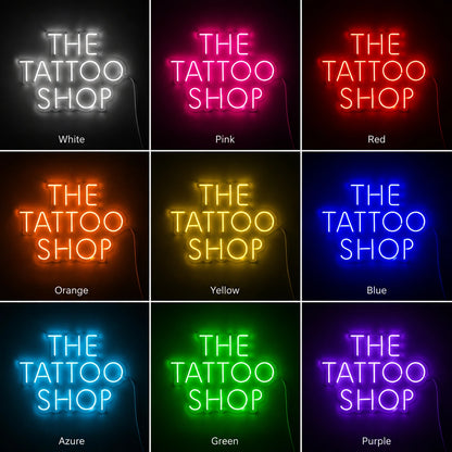 Magenta Tattoo Shop Neon Sign LED Neon Sign color grid