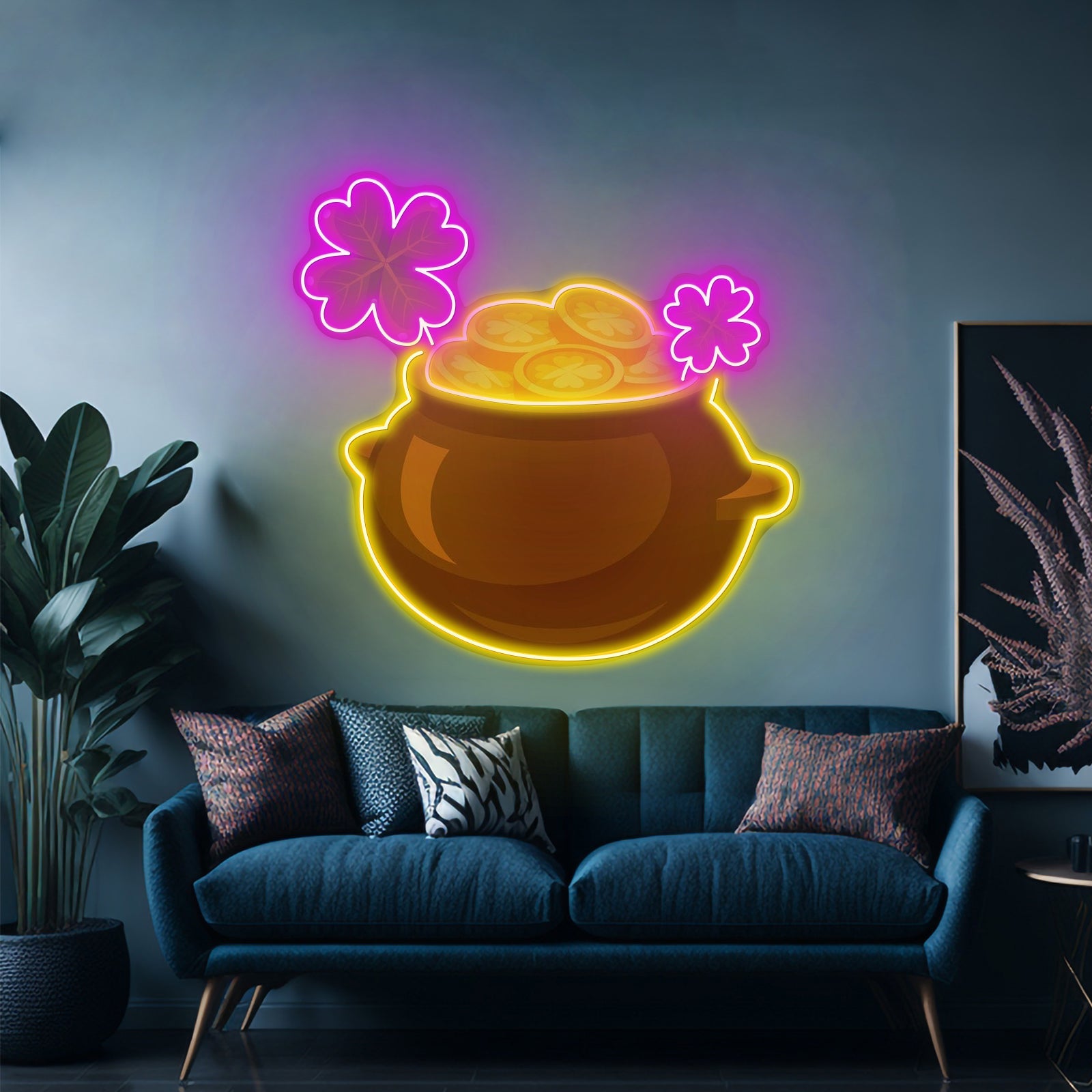 Magenta Tiger Artwork Led Neon - Shineneon