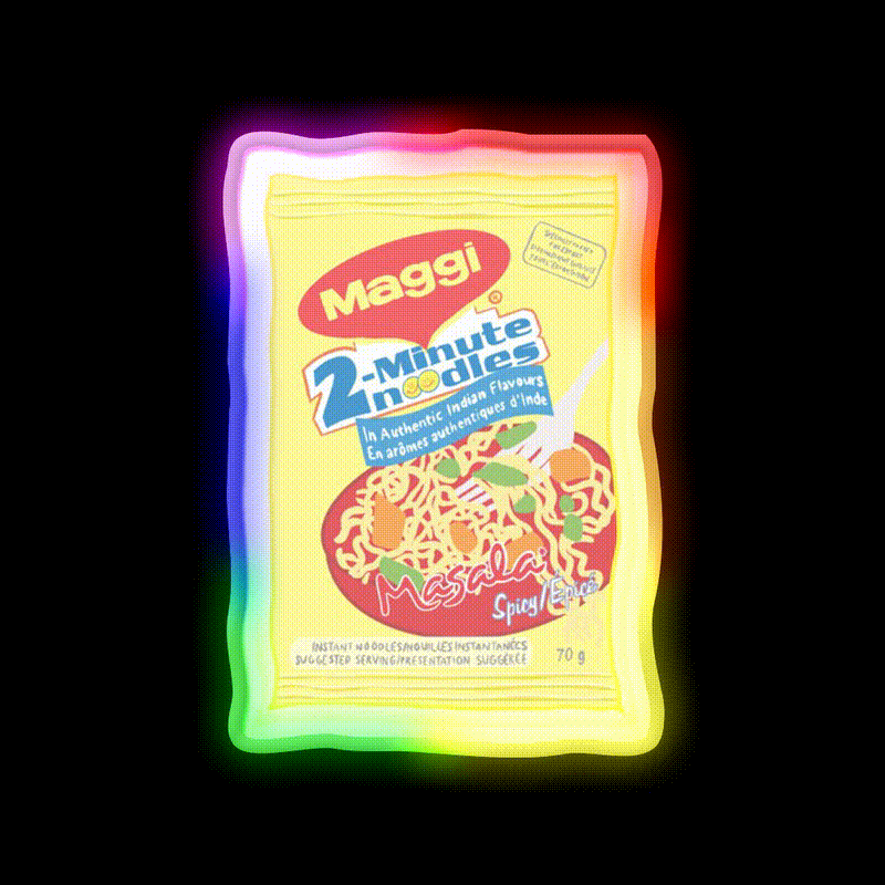 Maggi Noodles Snack Food Led Neon Sign Rgb Color