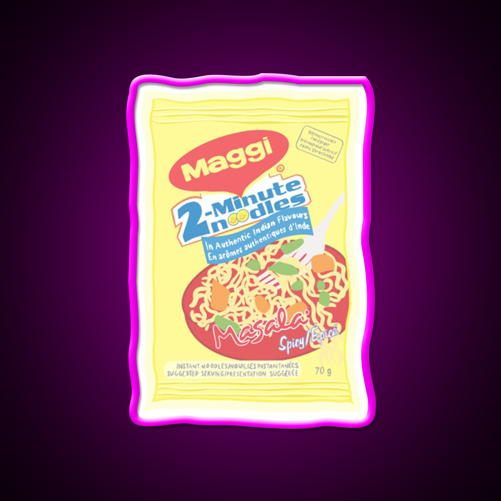 Maggi Noodles Snack Food Led Neon Sign Rgb Color