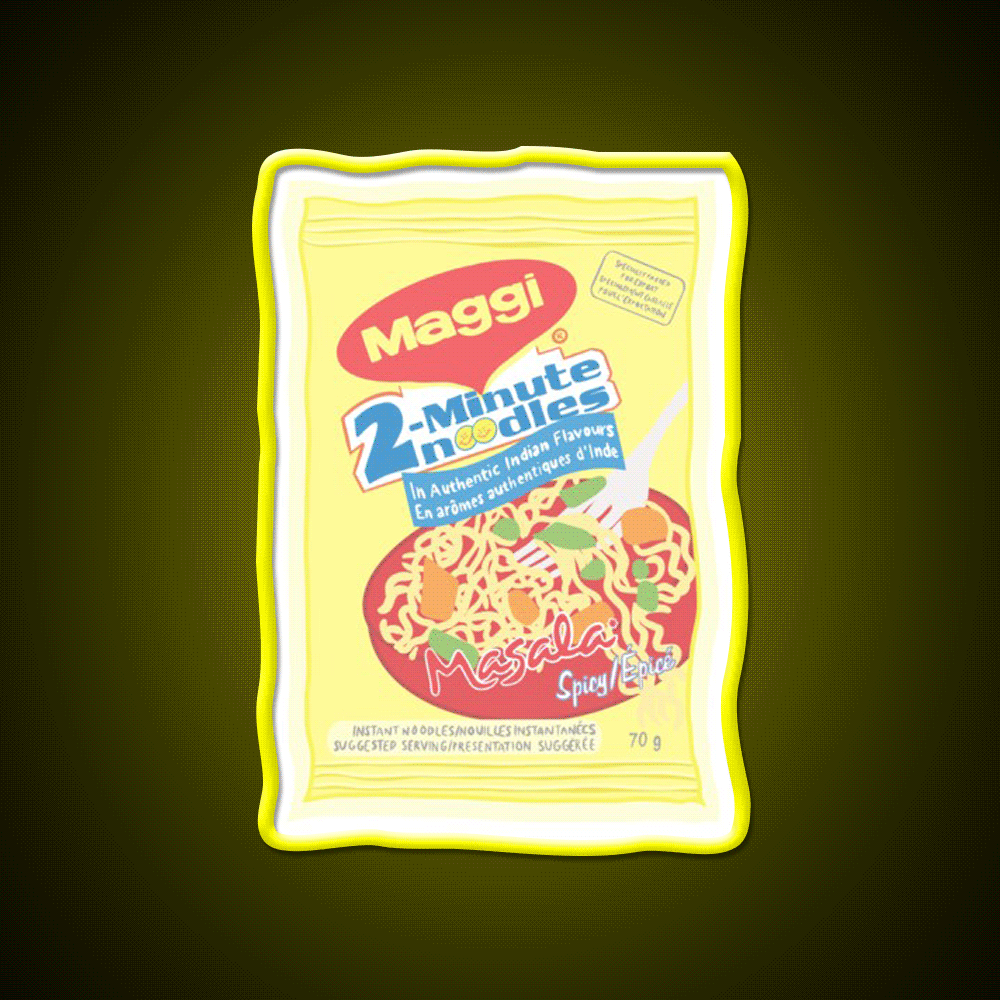 Maggi Noodles Snack Food Led Neon Sign Rgb Color