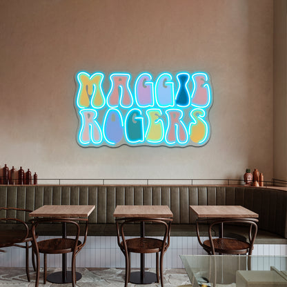 Maggie Rogers Vibes Artwork Led Neon - Size and dimension reference