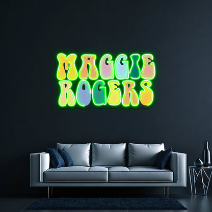 Maggie Rogers Vibes Artwork Led Neon - LED neon sign view 9