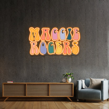 Maggie Rogers Vibes Artwork Led Neon - LED neon sign view 6