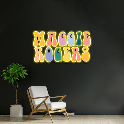 Maggie Rogers Vibes Artwork Led Neon - LED neon sign view 7