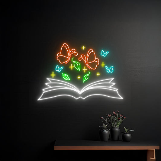 Magic Book Neon Sign Open Book Led Sign